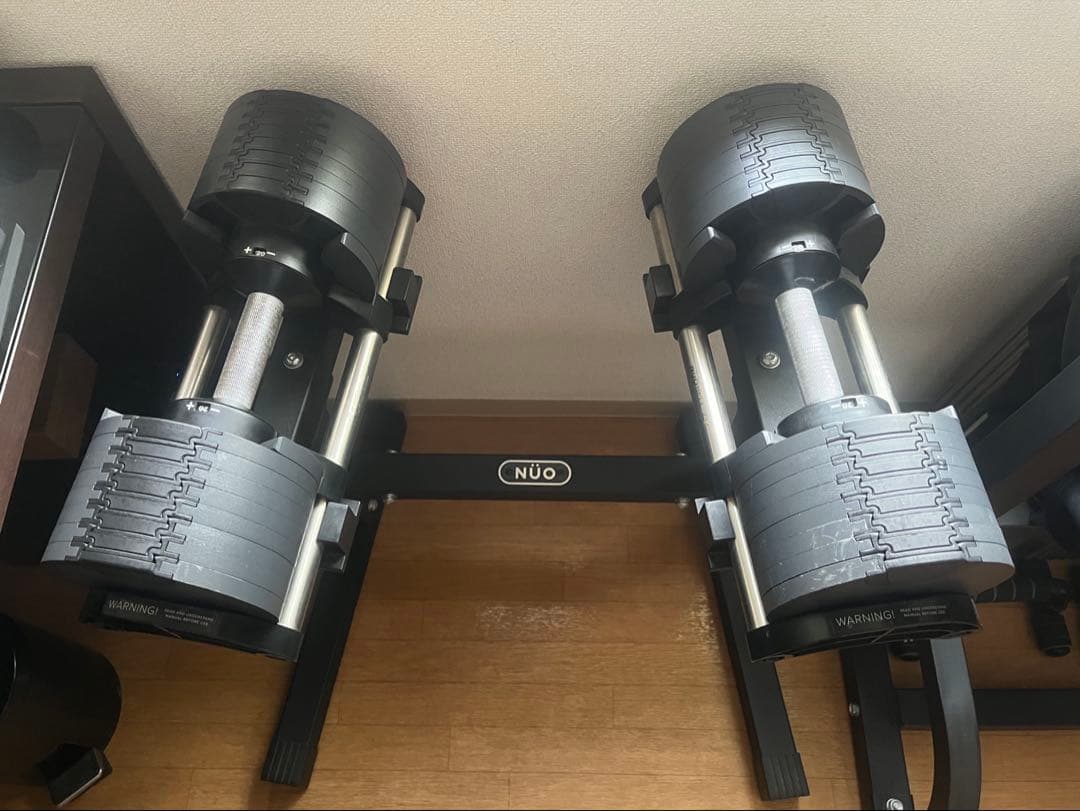 肉まる　 フレックスベル可変式ダンベル32kg×2個 &専用スタンドセット