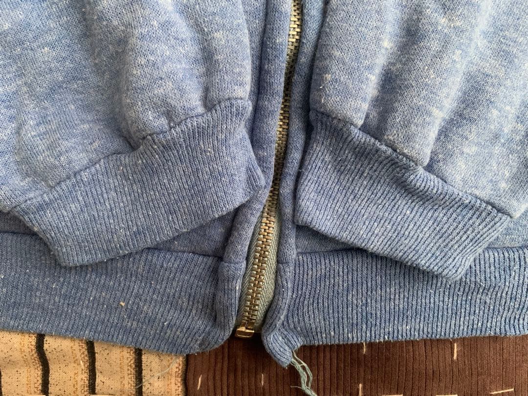 80s XL ARTEX フルジップ スウェット パーカー USA製 フロッキー