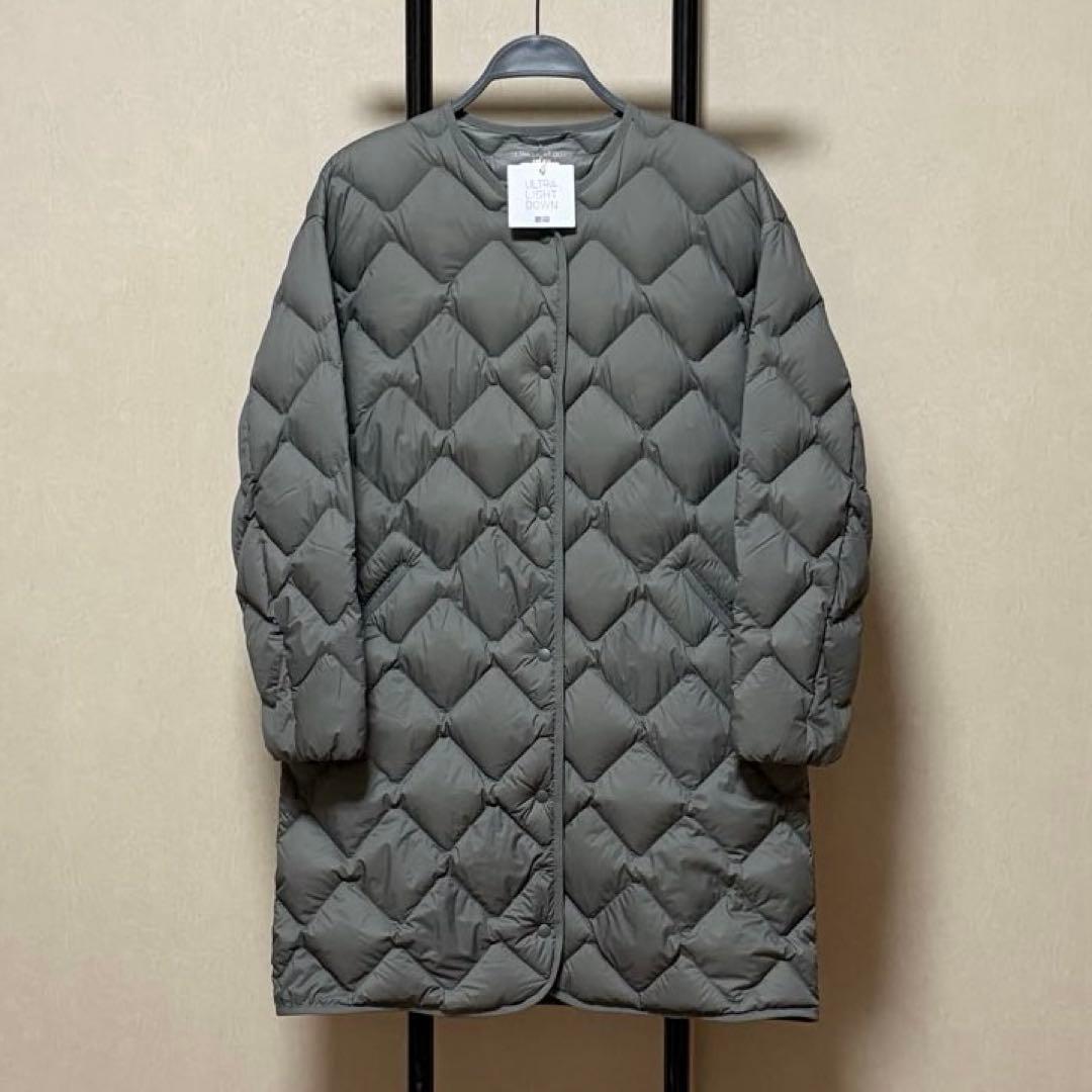 新品 ユニクロ ウルトラライトダウン リラックスコート オリーブ L UNIQLO ユニクロ ウルトラライトダウンリラックスコート S オリーブ
