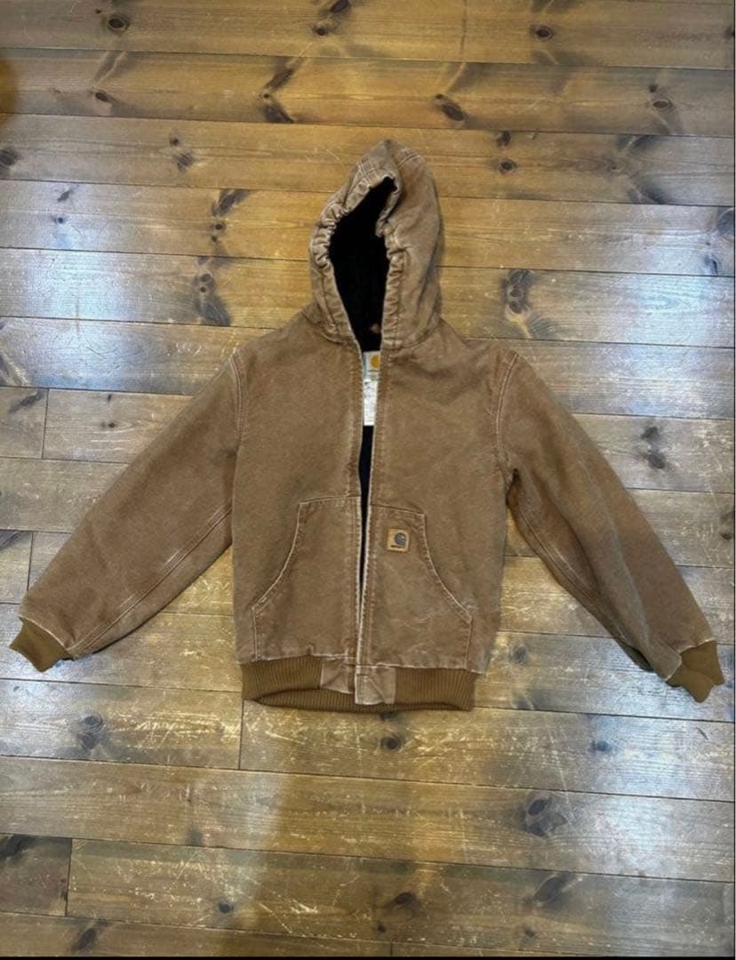 最終値下げ！　Carhartt アクティブジャケット S 短丈 ブラウン 中綿
