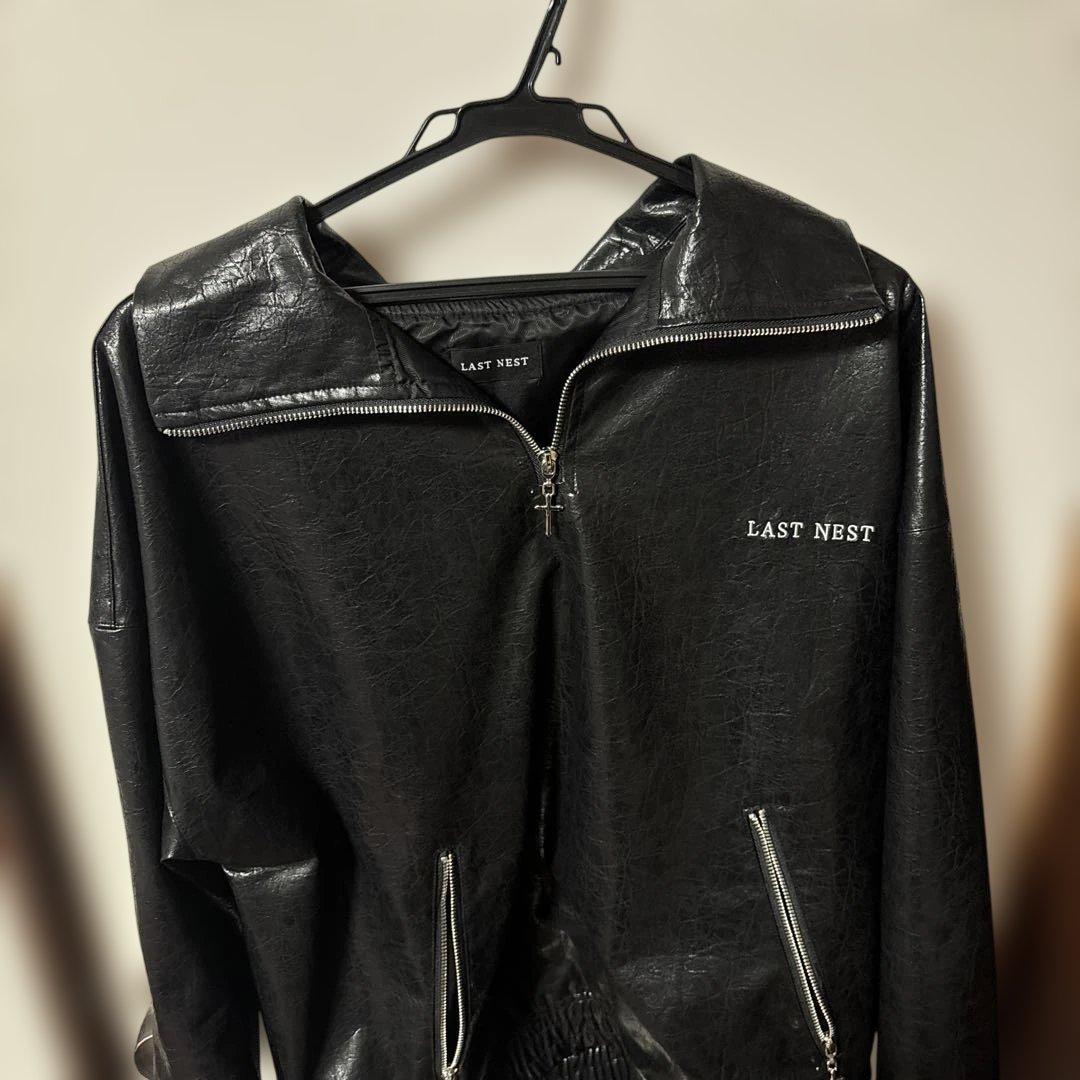 LAST NEST ブラックジャケット ハーフジップbadhop yzerr