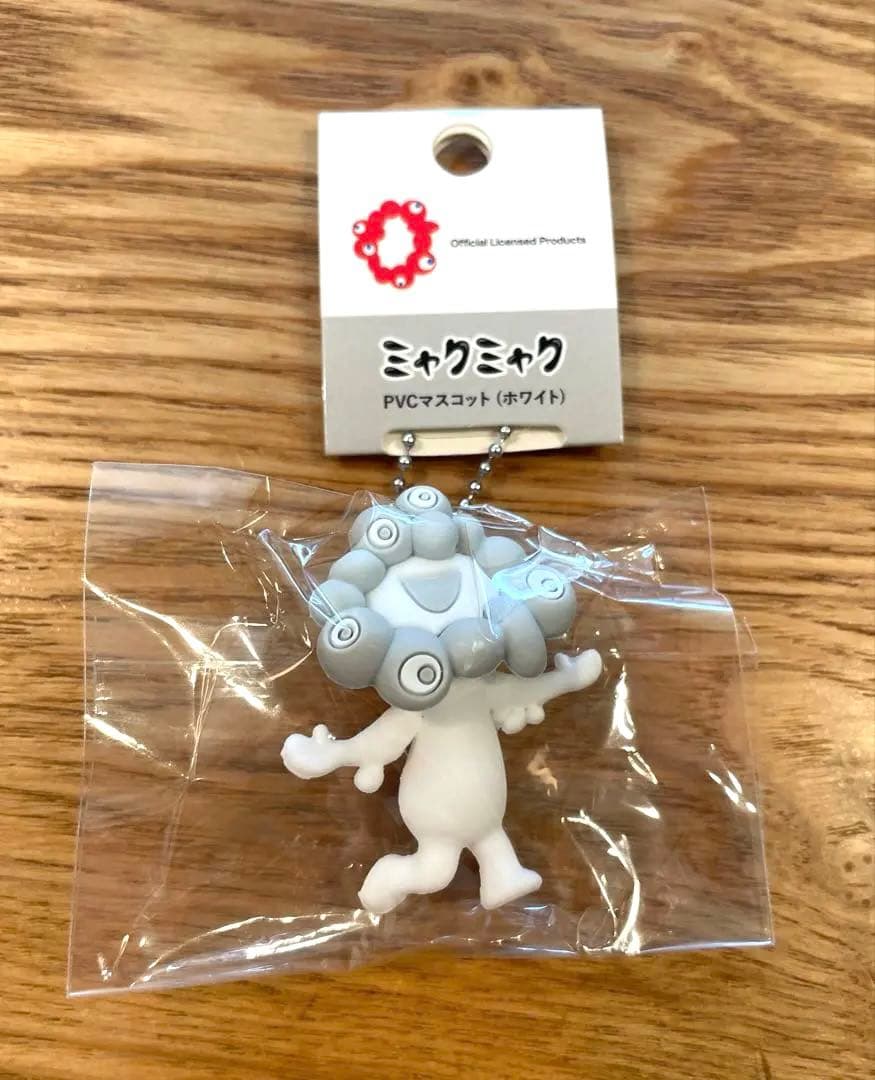 白 ミャクミャク PVCマスコット B ホワイト キーホルダー ボール