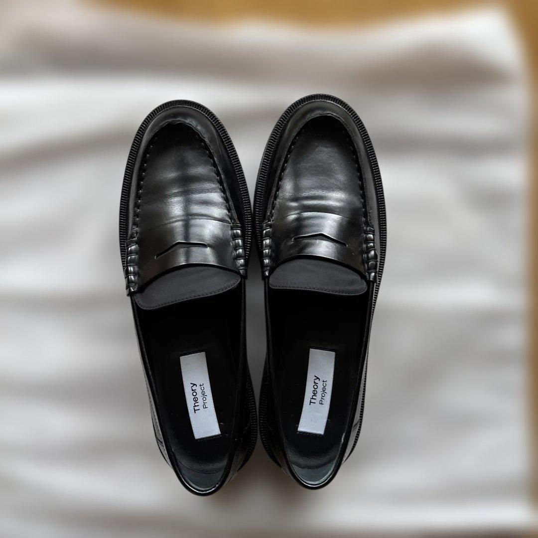 Theory Projectの黒ローファー38.０（24.5センチ）