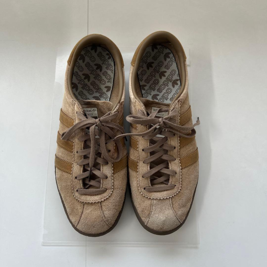 adidas タバコ　ベージュ スエードスニーカー