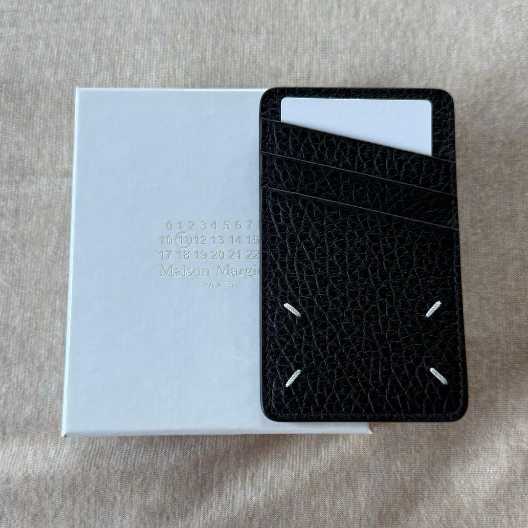 25SS新品 メゾン マルジェラ ゴートレザー カードケース 財布 ブラック