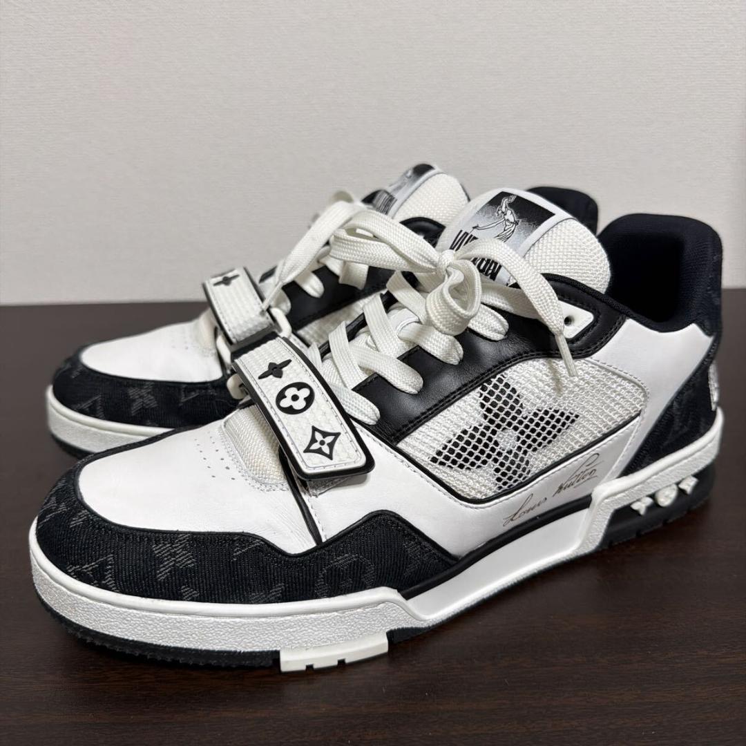 ルイヴィトン LVトレイナーライン モノグラム デニム ベルクロ スニーカー 8