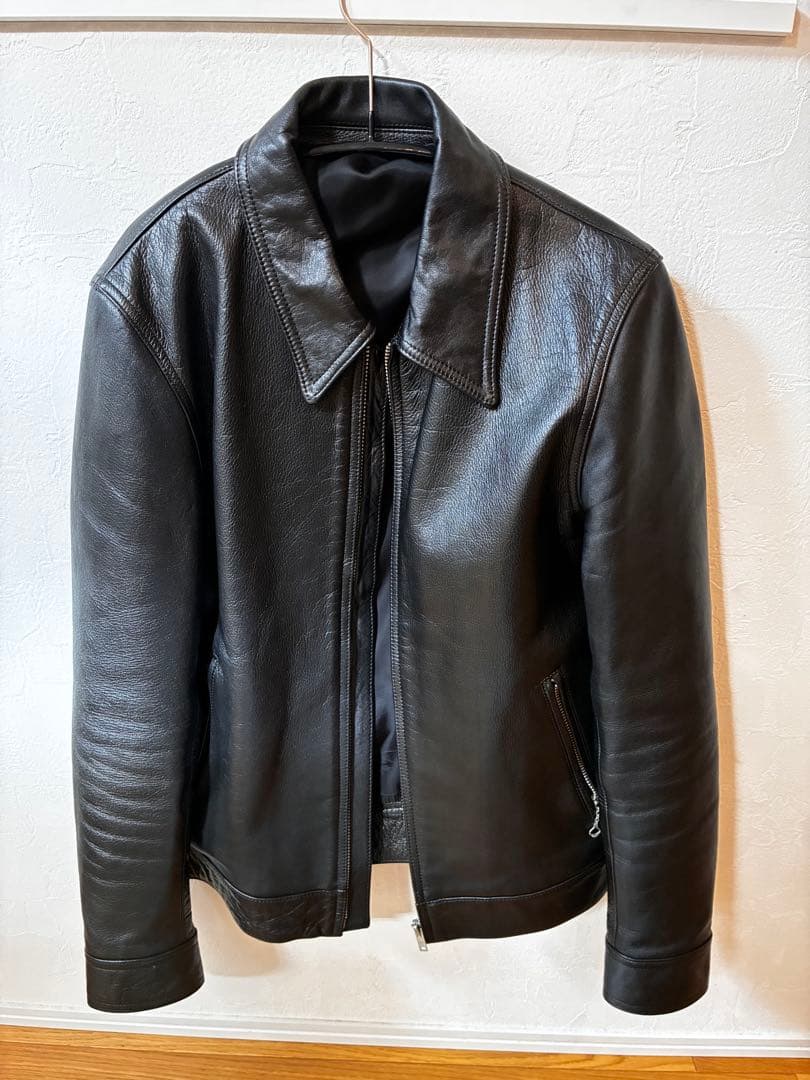 ブラックレザー ジャケット DOUBLE HELIX[ダブルヘリックス] レザージャケット 1806 Gold Digger