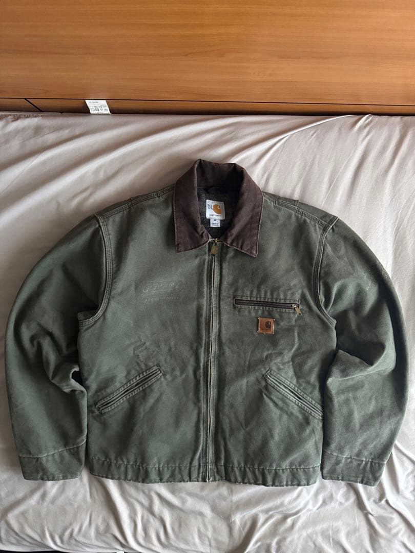 希少 カーハート デトロイト ジャケット J97 ARG アーミーグリーン色