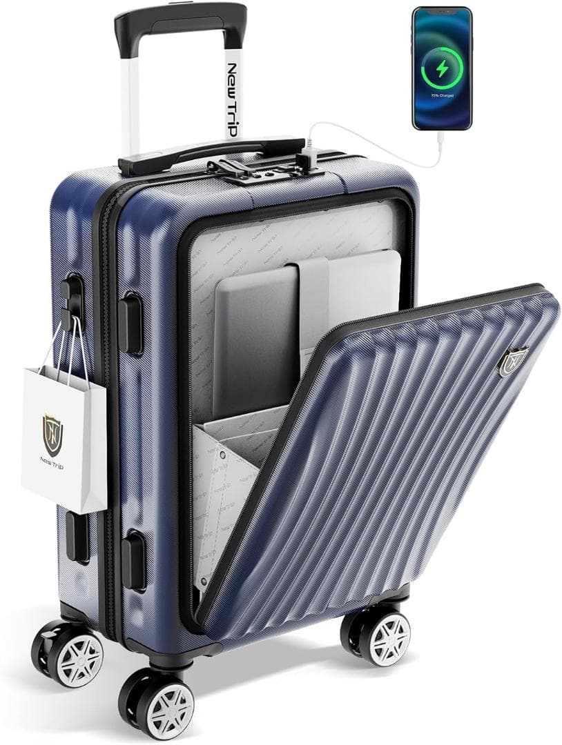 スーツケース 機内持ち込み フロントオープン キャリーケー 40L