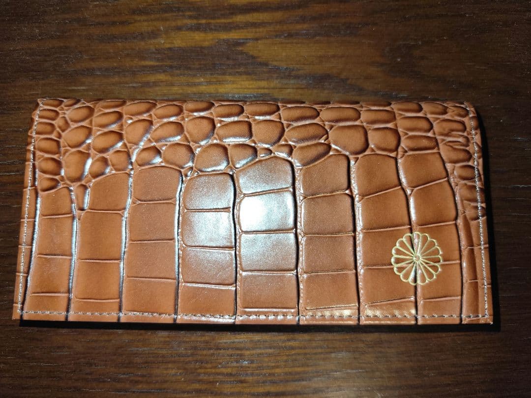 皇居 長財布 クロコダイル 型押し ブラウン　新品未使用