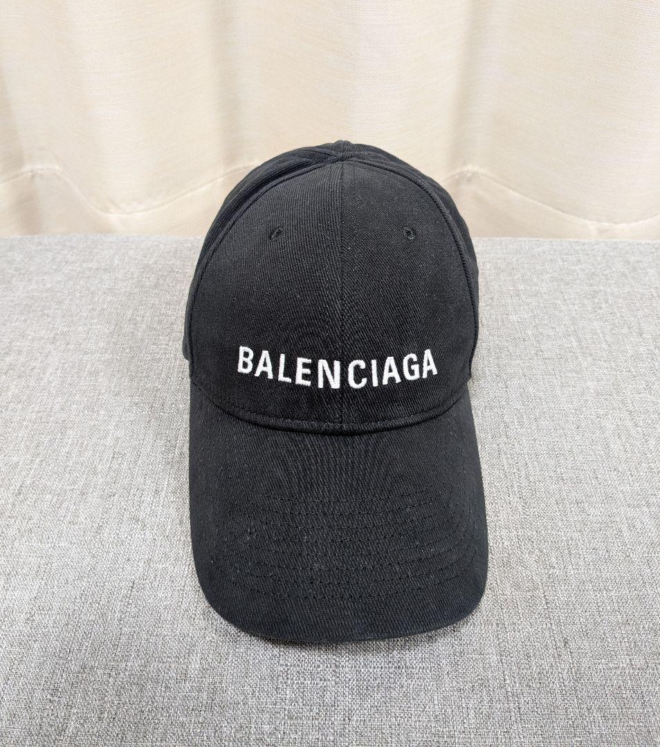 BALENCIAGA バレンシアガ ロゴ ブラック ベースボールキャップ