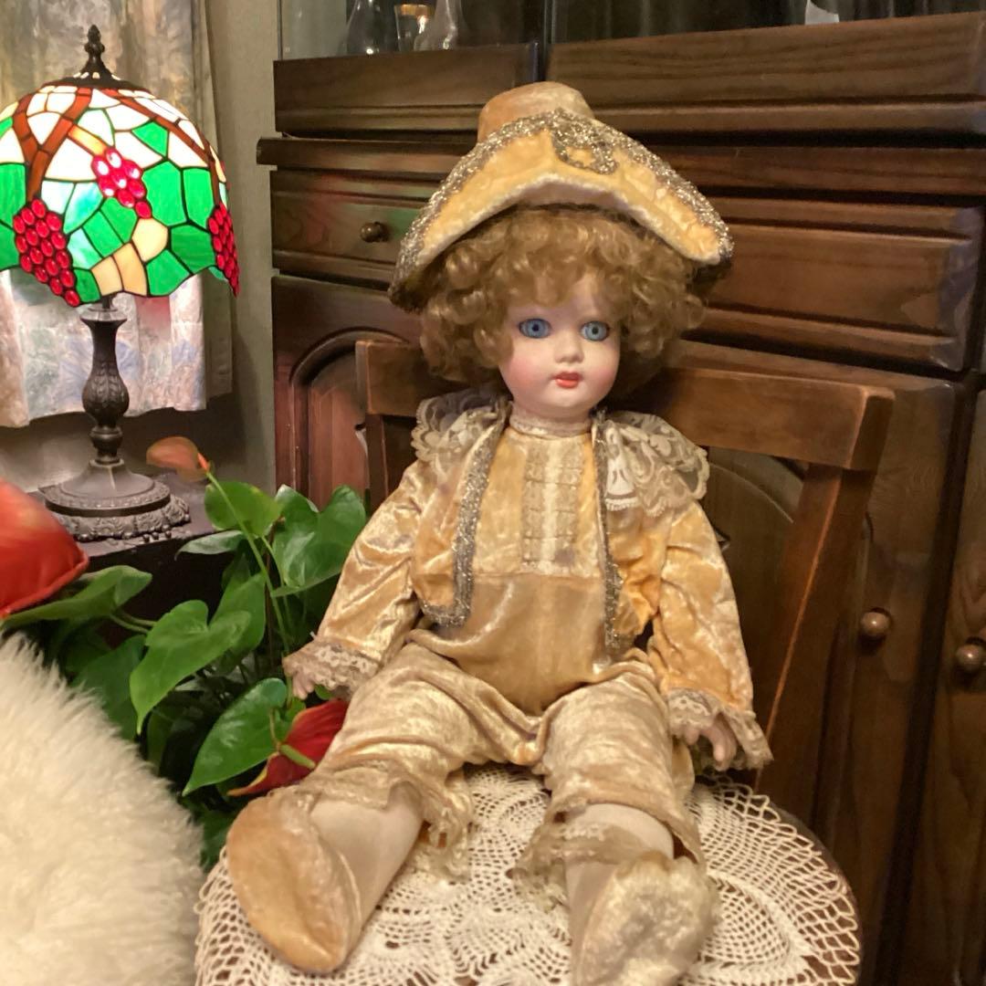A917 ビスクドール　フランス人形　アンティーク　男の子　人形