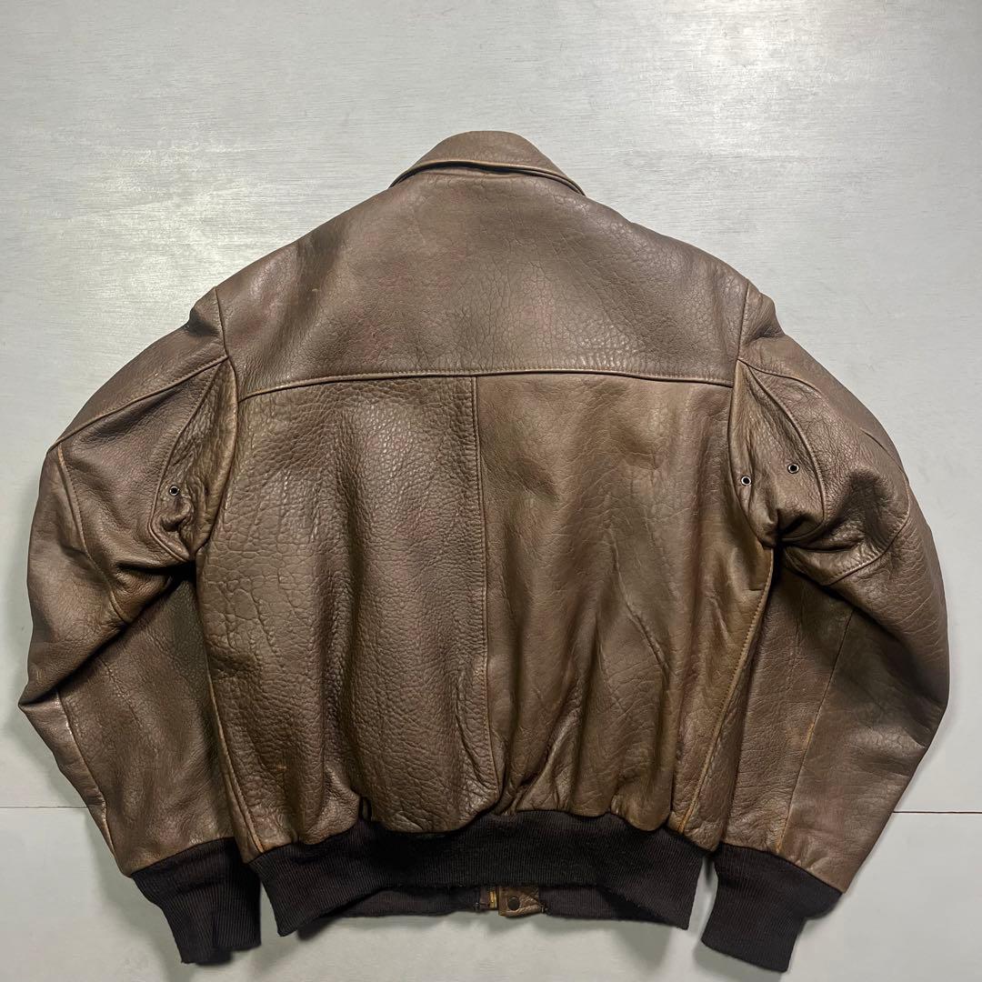 USA製 Schott レザーフライトジャケット A-2 ショート丈 短丈 40