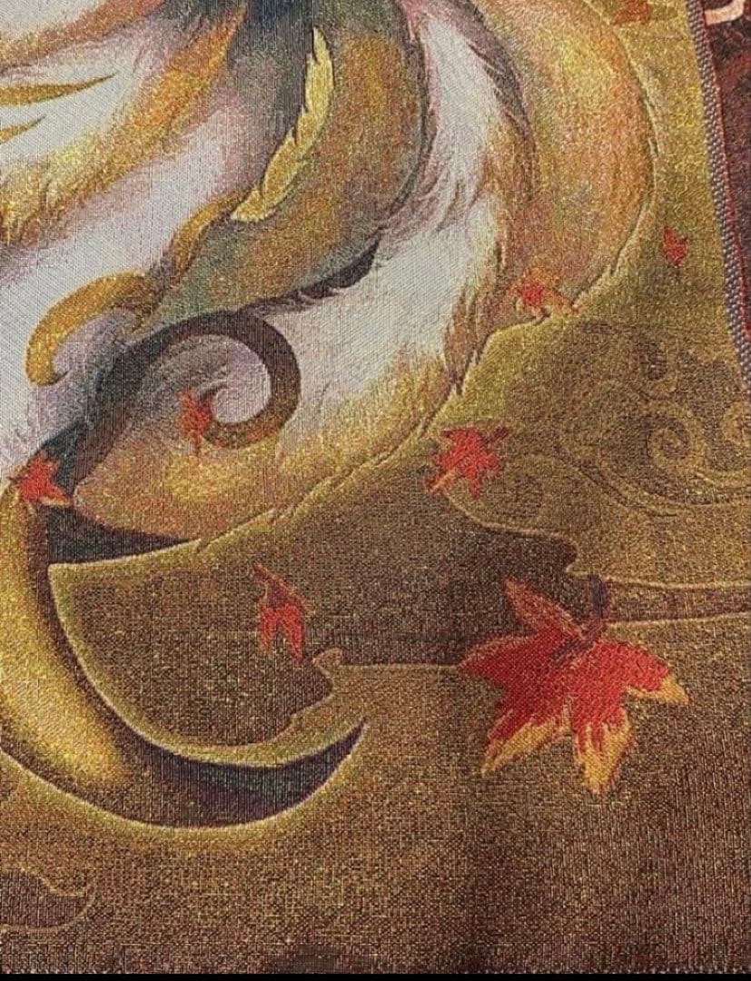 チベット タンカ 九尾の狐 きゅうび 開運 タペストリー A2サイズ 40×60