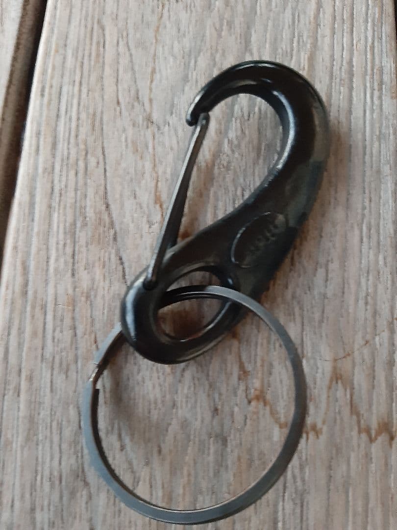 ジャムホームメイドビッグワンカラビナキーリングキーホルダーブラック黒