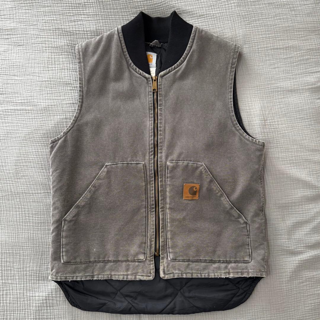 Carhartt カーハート ダックベスト USA製　V02 CMT グレー