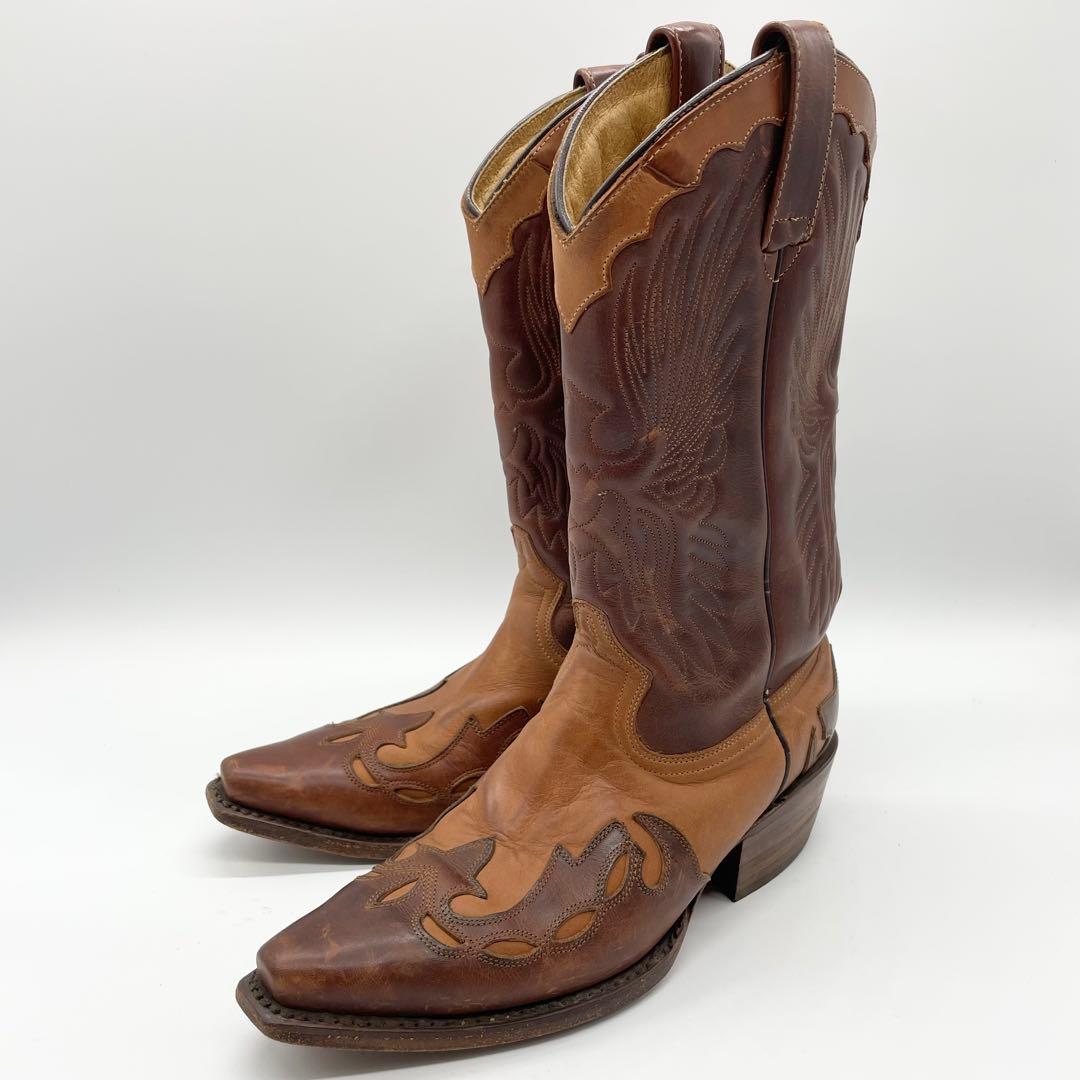 ADAM'S BOOTS アダムスブーツ ウエスタンブーツ 刺繍 レザー