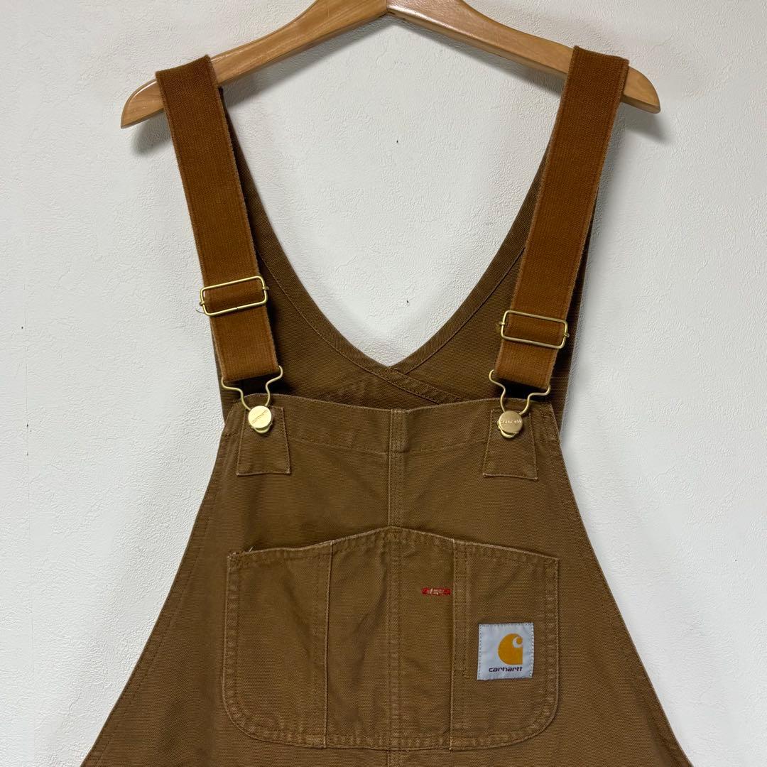 カーハート ダック オーバーオール ワーク ペインター パンツ ブラウン