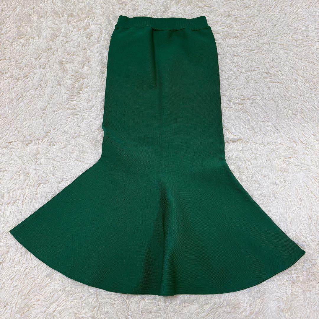 JENNE 立体マーメイドニットスカート グリーン - メルカリ