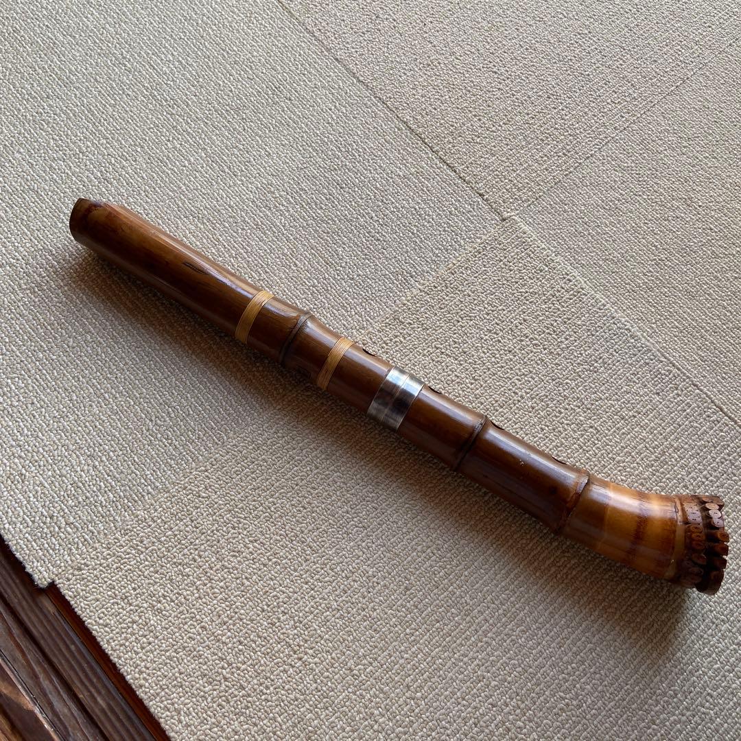 173 尺八　一尺五寸管　銘竹風ニ印