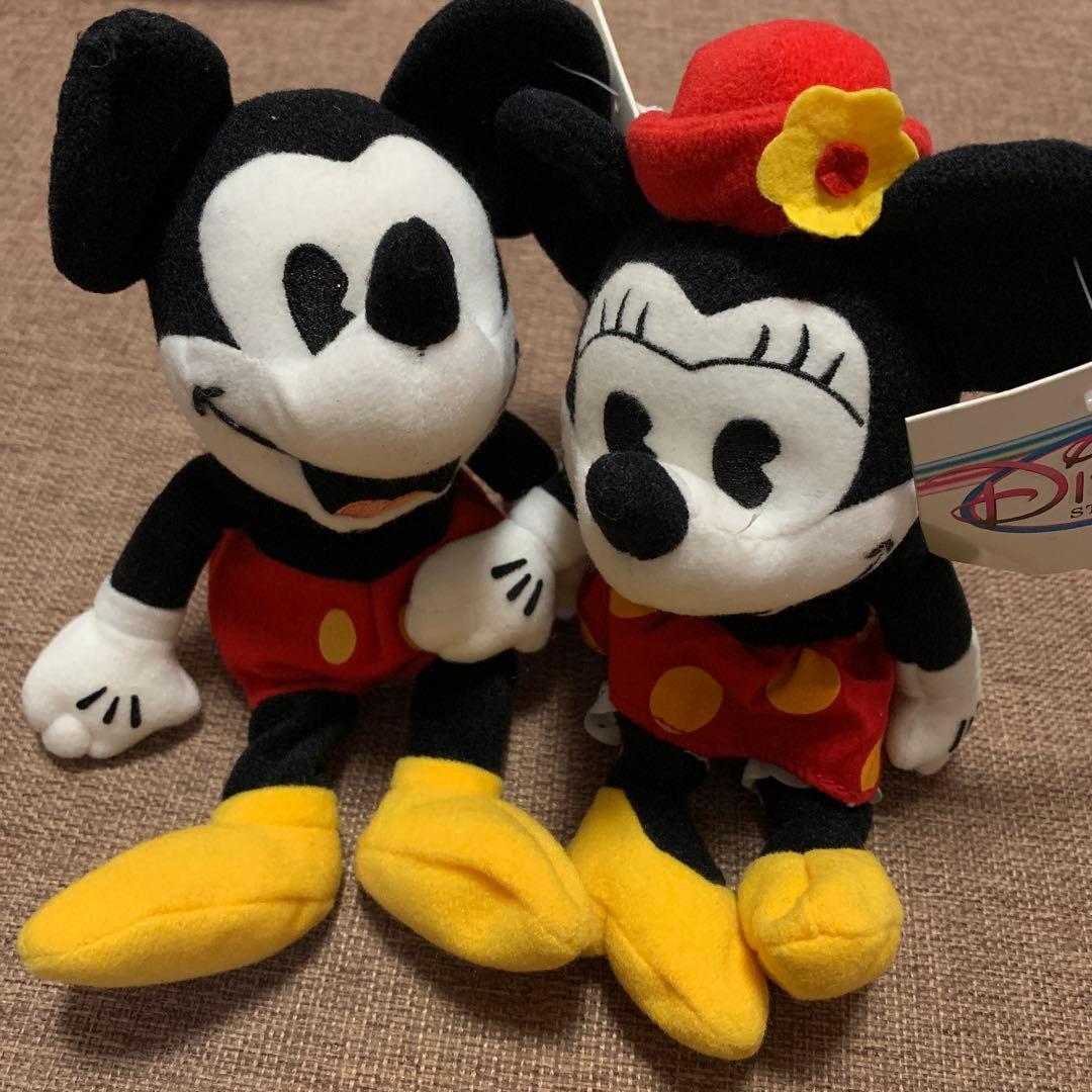 レア】ミッキー&ミニー オールドディズニー ぬいぐるみ - メルカリ
