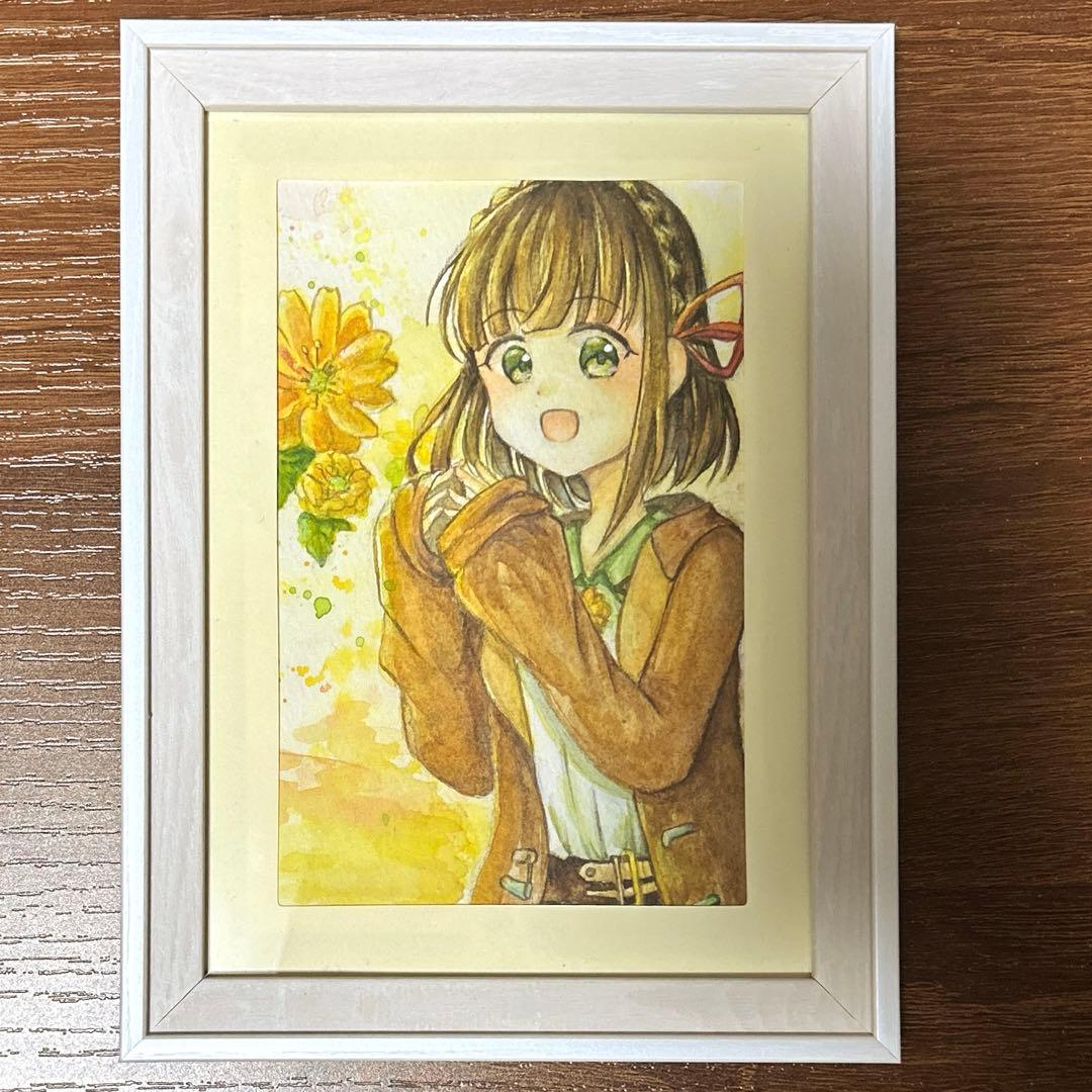 透明水彩オリジナル原画】一点物 額付き - メルカリ