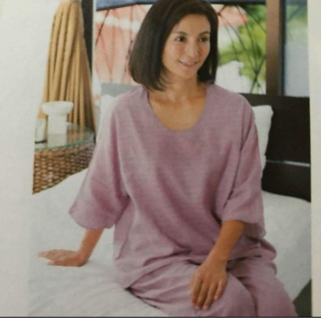 ロフテー ガーゼパジャマ リバーシブル レディース ナイトウェア　新品 2重ガーゼ パジャマ レディース 七分袖 ダブル 綿 前開き 疲労回復 母