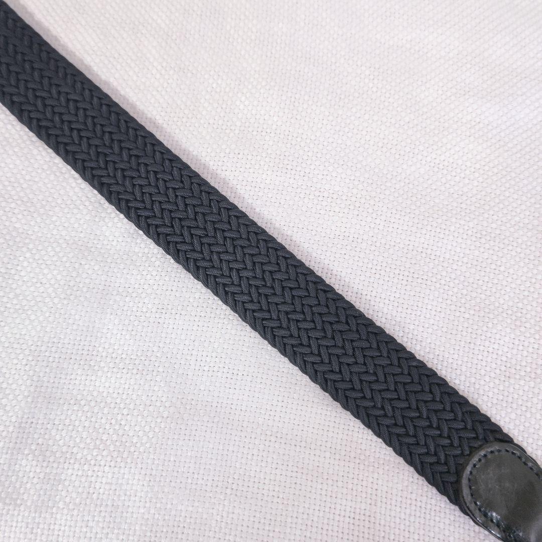 エルメネジルドゼニアErmenegildo Zegna編込メッシュレザーベルト紺