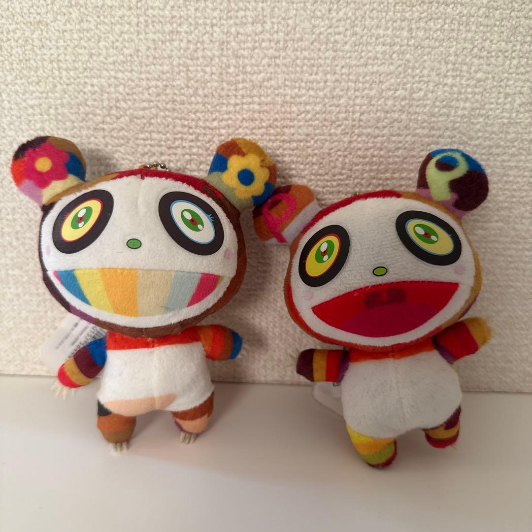 【親子パンダセット】村上隆　カラフルパンダぬいぐるみ キーホルダー Amazon.co.jp: 村上隆 むらかみ たかし Kaikai Kiki murakami