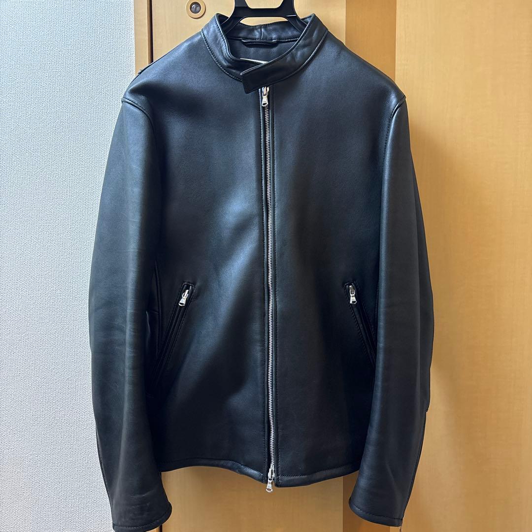 羊革 BEAUTY&YOUTH シングルライダース ブラック XL