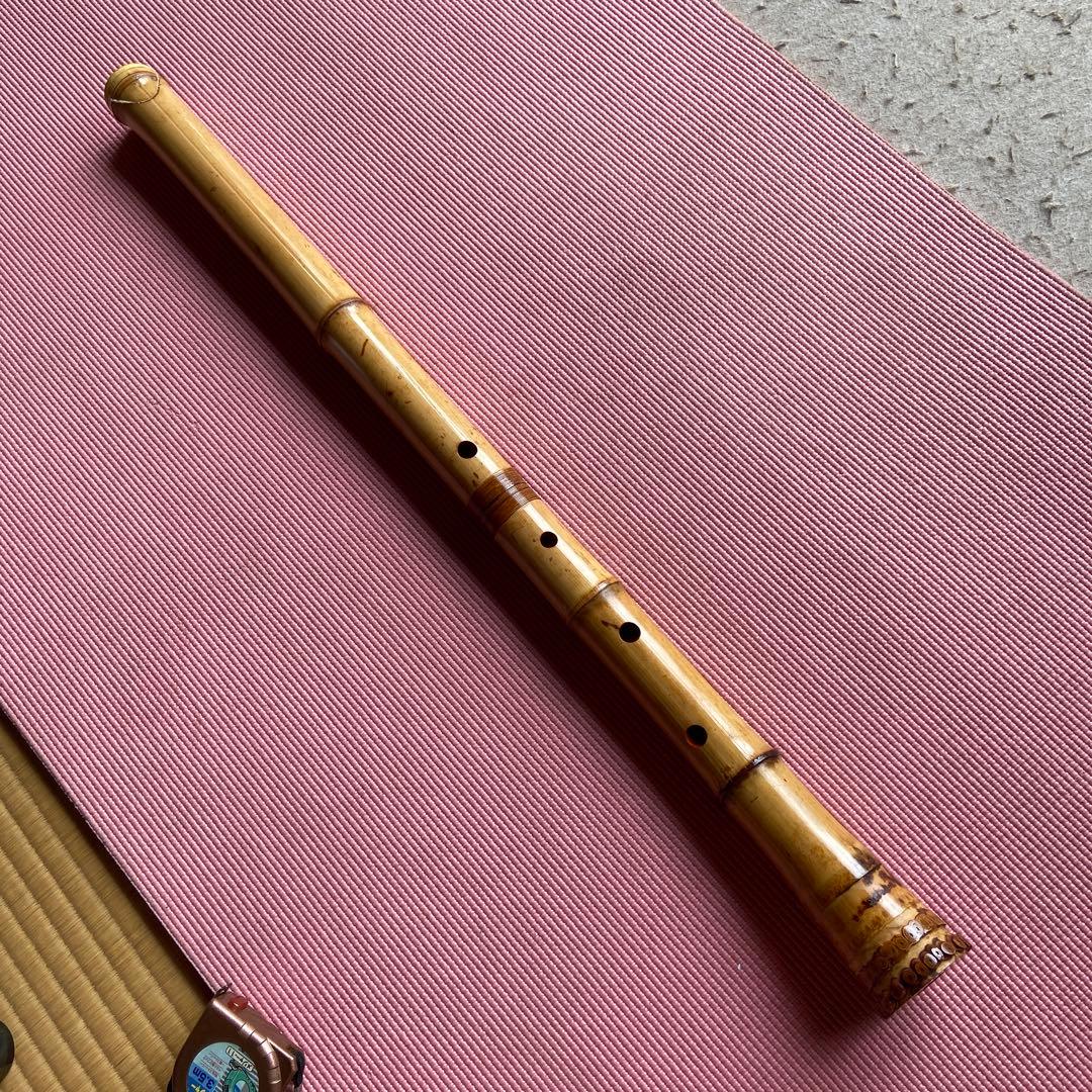 92値下げ　尺八　二尺二寸管　銘太郎　唄口金巻き