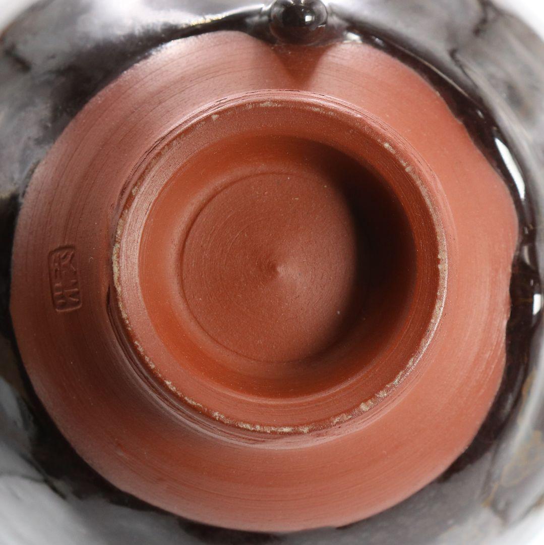 三代 伊藤赤水作 佐渡無名異焼 抹茶碗 共箱共布 茶道具 AT162 SS1