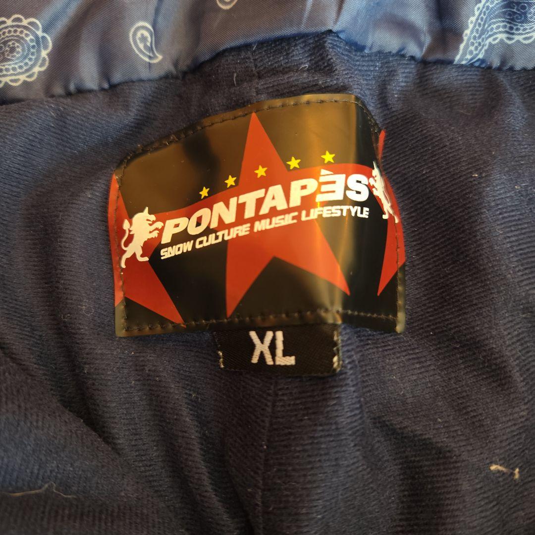 PONTAPES スノボウェア 上下セット XL リアルツリーカモ 迷彩 白 紺