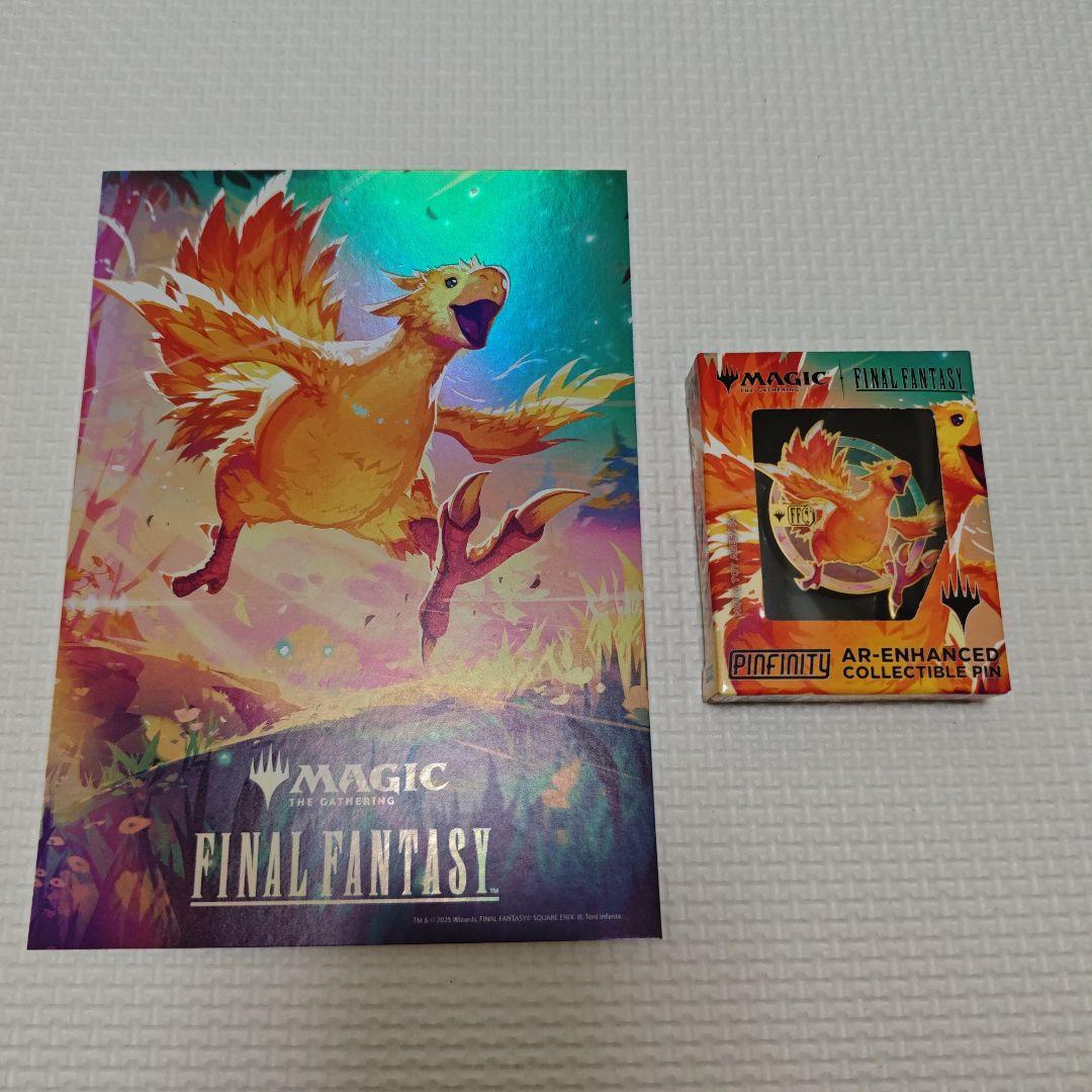 FINAL FANTASY MTGコラボ チョコボレース　ピンバッジ&ポスター