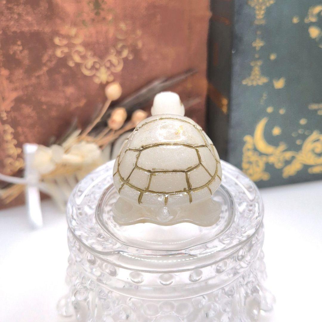 オルゴナイト 亀 かめ 水晶 金箔 置物 天然石 送料無料 安売り 匿名