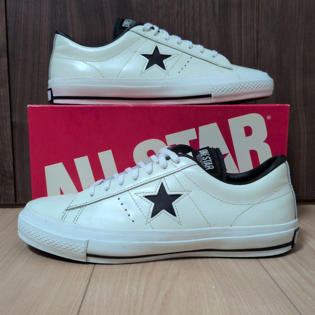 【US7.5】ワンスター　　白×黒　レザー　one star ALL STAR