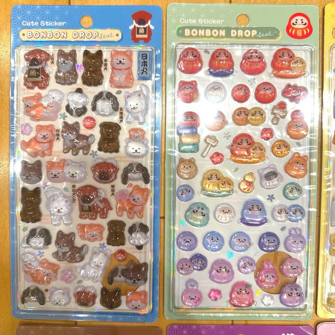 ボンボンドロップシール 新作 和柄 第二弾 8枚コンプリートセット 正規
