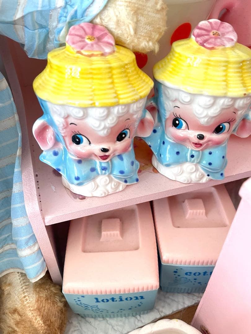 ヴィンテージBrinncoブリンコ ソルト＆ペッパー陶器ひつじ·͜· ♡