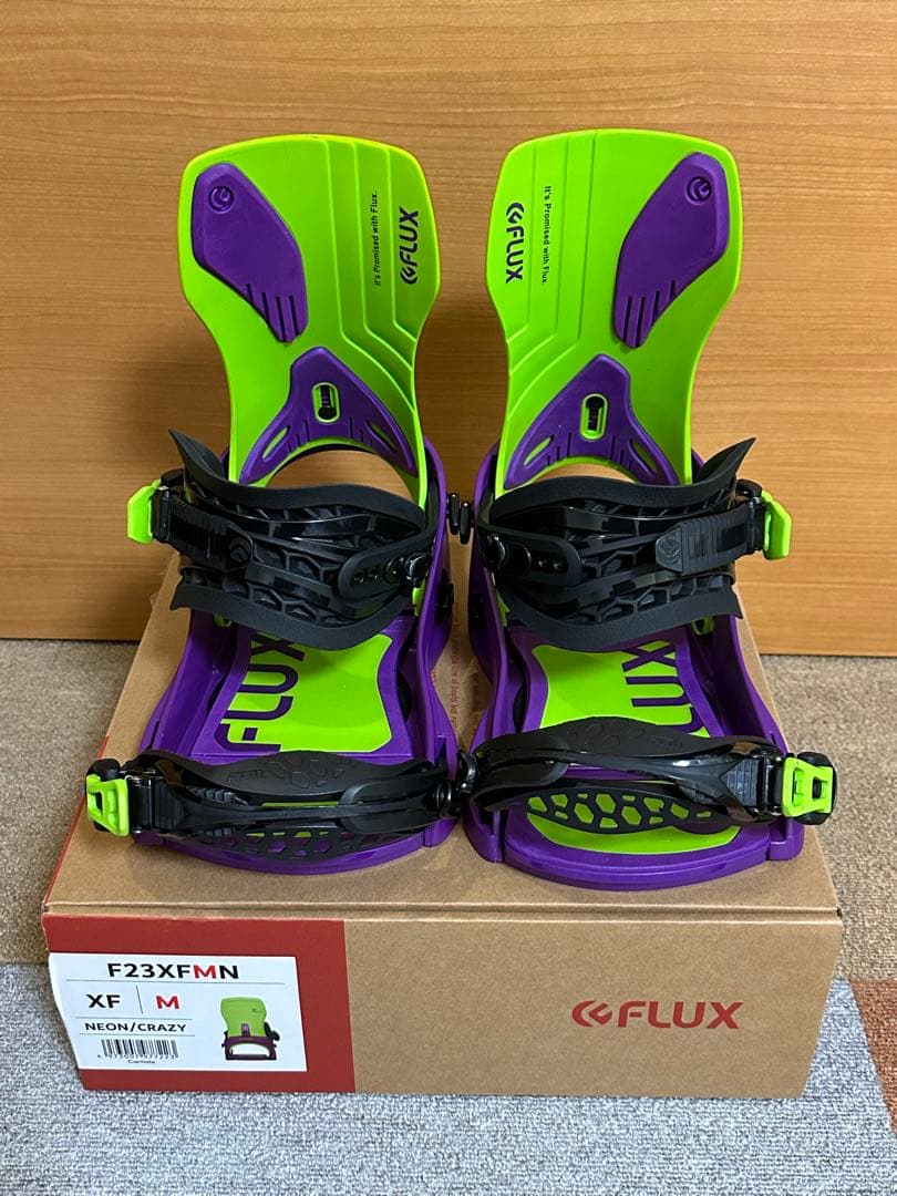 22-23 FLUX XF ビンディング Mサイズ　グリーン/パープル　15回程