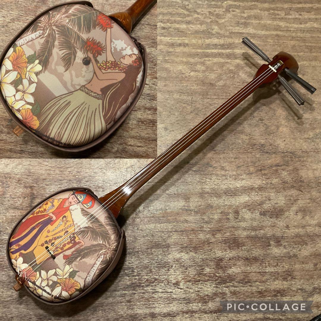 三線 さんしん 沖縄(琉舞)×フラダンサー (ハワイ) コラボデザイン ハナ