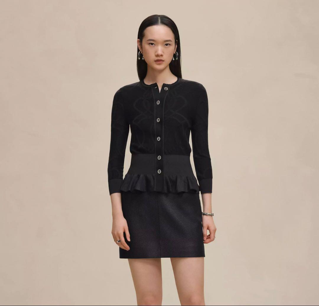 25年秋冬 エルメス ライトカーディガン ハーフスリーブ パルフロワ