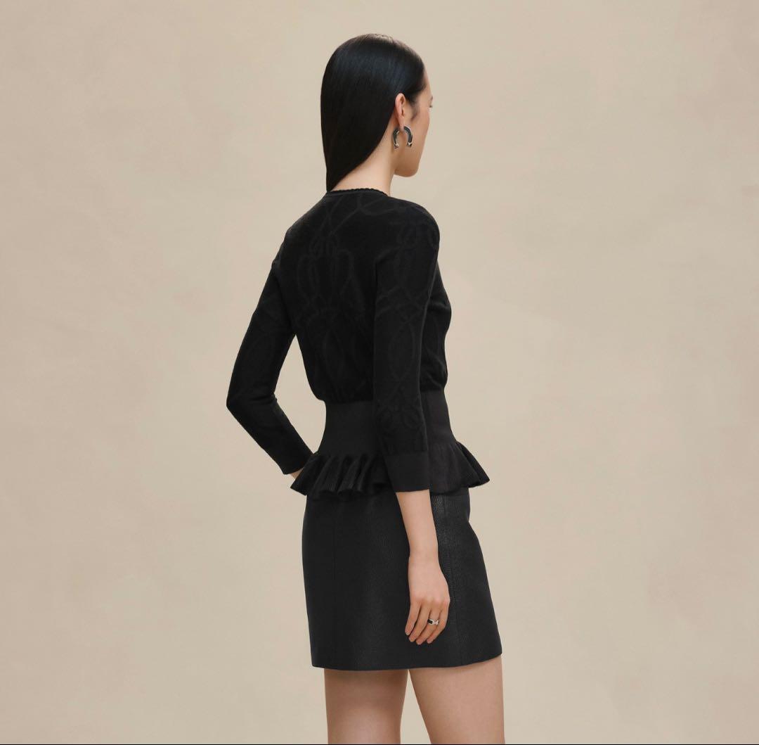 25年秋冬 エルメス ライトカーディガン ハーフスリーブ パルフロワ