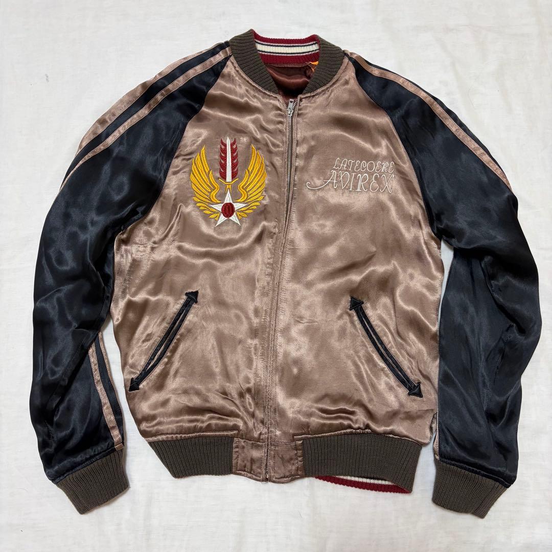 【AVIREX】アヴィレックス　スカジャン　両面　サイズ:L スーベニア