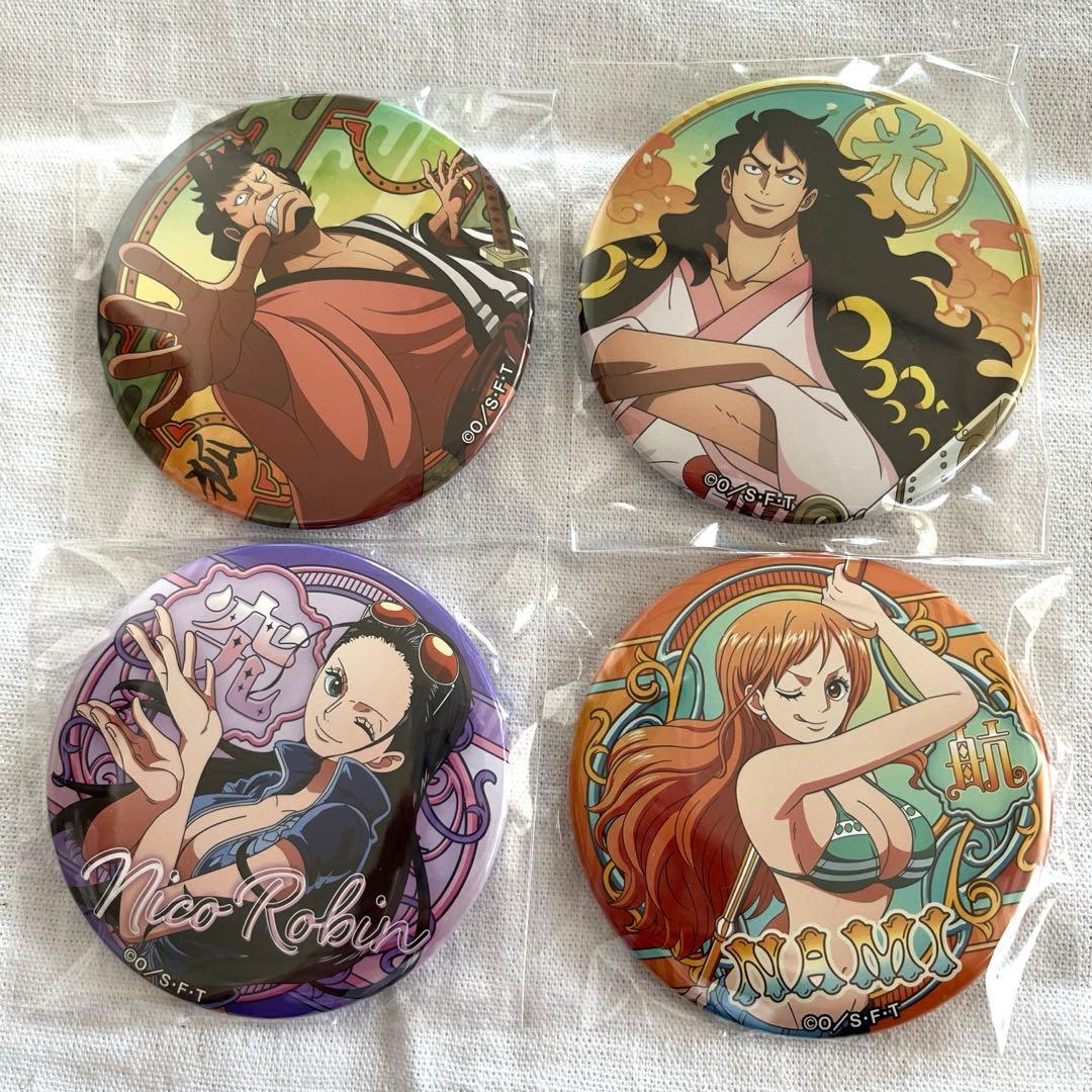 ONE PIECE 輩缶バッジ 新世界の海 ナミ ロビン モモの助 - メルカリ