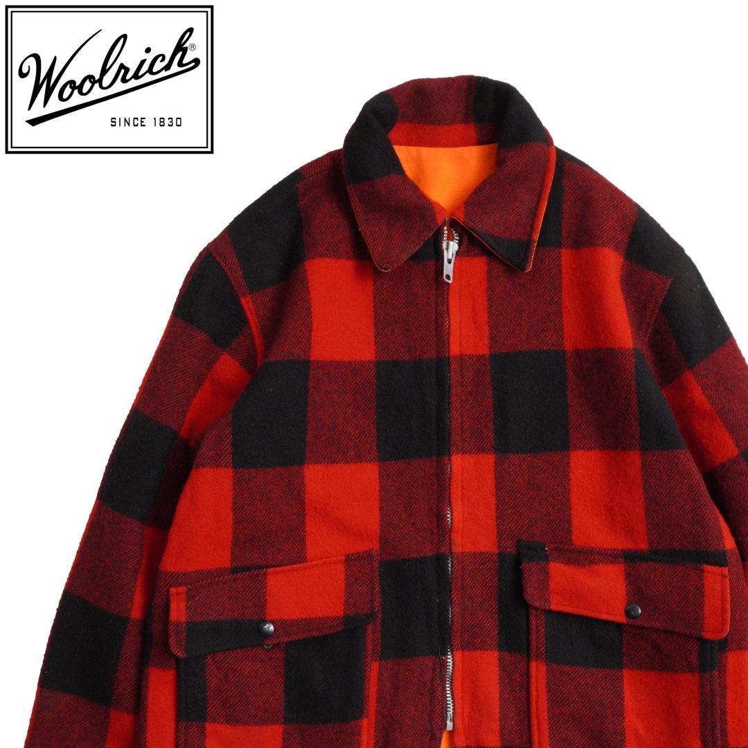 80s Woolrich USA製 バッファローチェック 中綿ウールジャケット