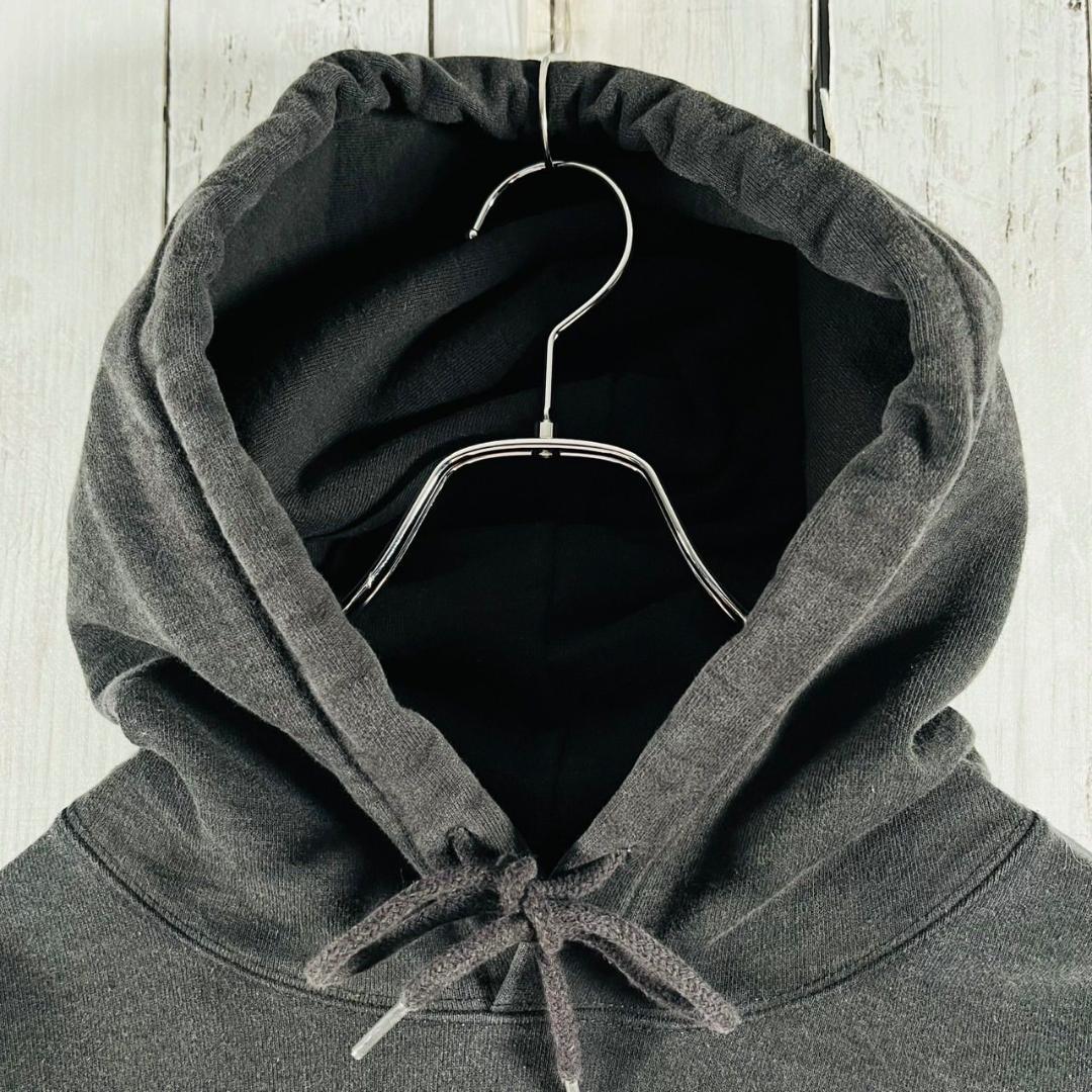 ディスイズネバーザット パーカー フーディー 刺繍ロゴ XL ブラック