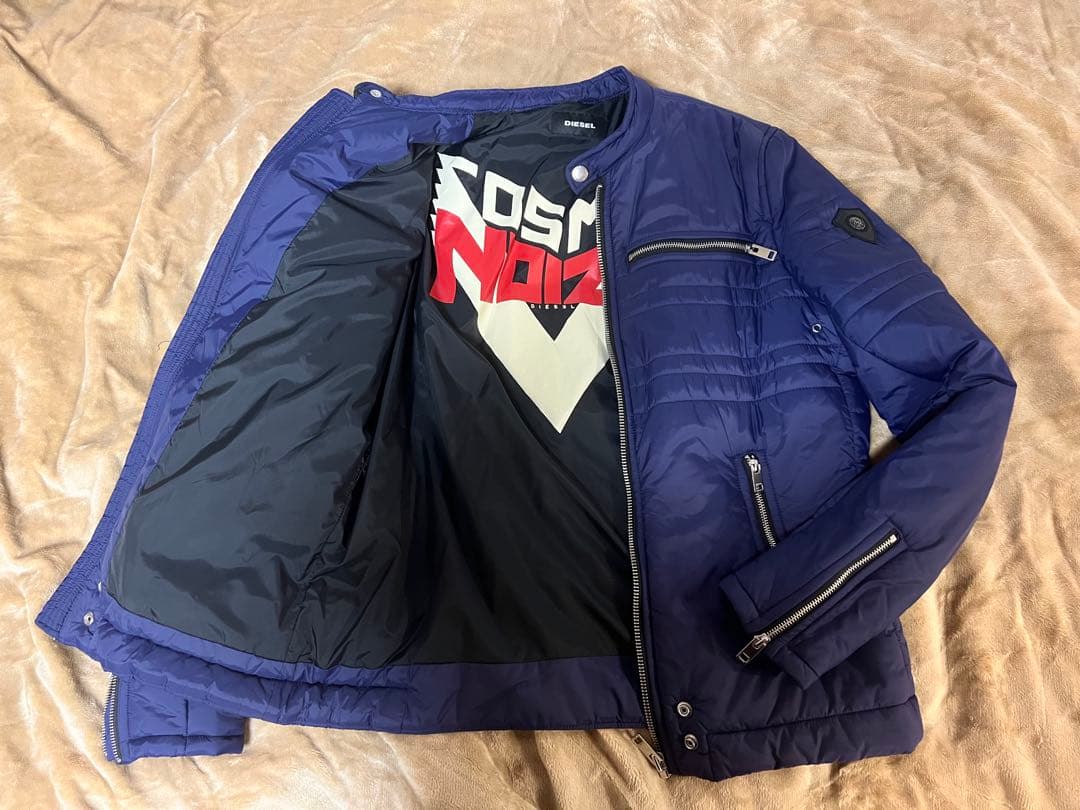 極美品 DIESEL シングル ライダース ジャケット ネイビー X L - メルカリ
