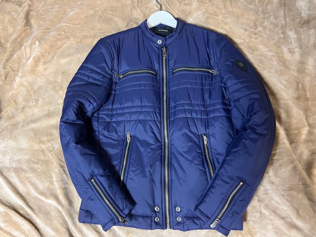 極美品 DIESEL シングル ライダース ジャケット ネイビー X L - メルカリ