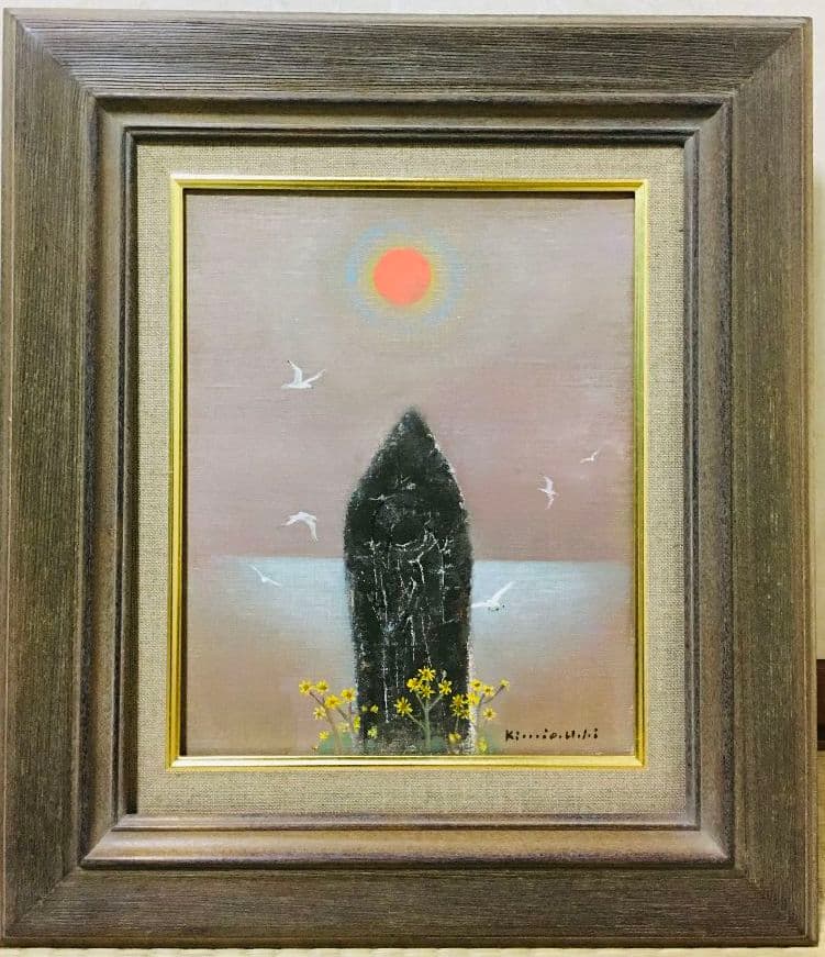 白い海　油絵　F3(273×220mm)