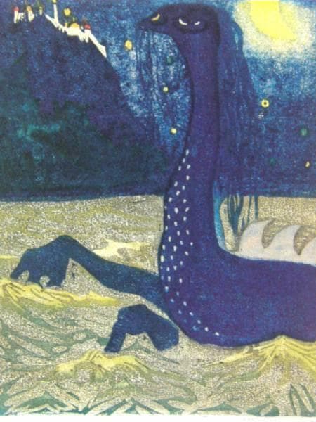 カンディンスキー「月夜」　希少レゾネ、新品高級額装